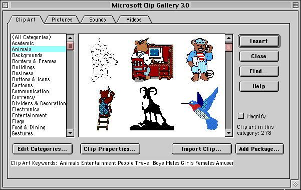 Microsoft Windows Clip Art Gallery Romlead